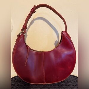 🦄 NEW Portland Leather Goods Classic Nora Shoulder Bag in rare color Rosso!